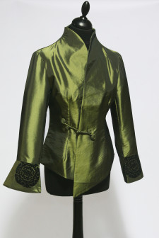 Green Asymmetric Jacket | Dynastic Art
